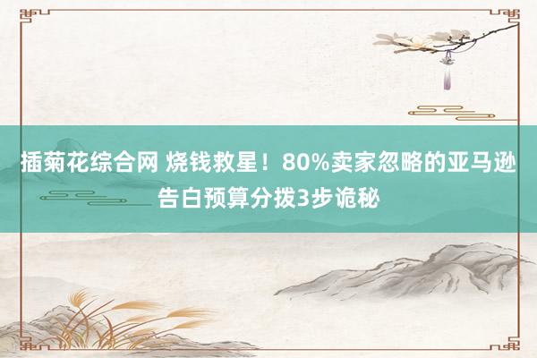 插菊花综合网 烧钱救星！80%卖家忽略的亚马逊告白预算分拨3步诡秘