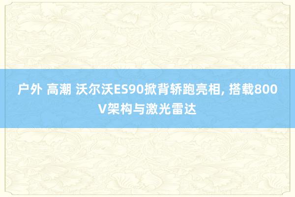户外 高潮 沃尔沃ES90掀背轿跑亮相, 搭载800V架构与激光雷达