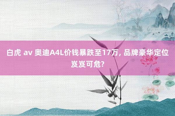 白虎 av 奥迪A4L价钱暴跌至17万, 品牌豪华定位岌岌可危?