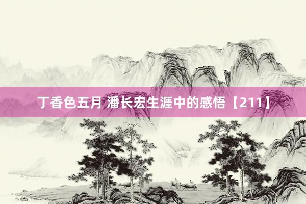 丁香色五月 潘长宏生涯中的感悟【211】